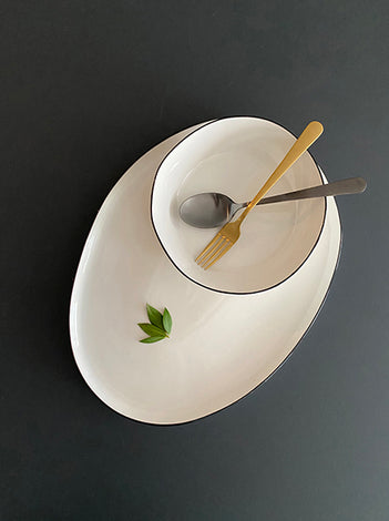 CANVAS Claremont 40pc Porcelain Dinnerware Set with Dinner Bowl