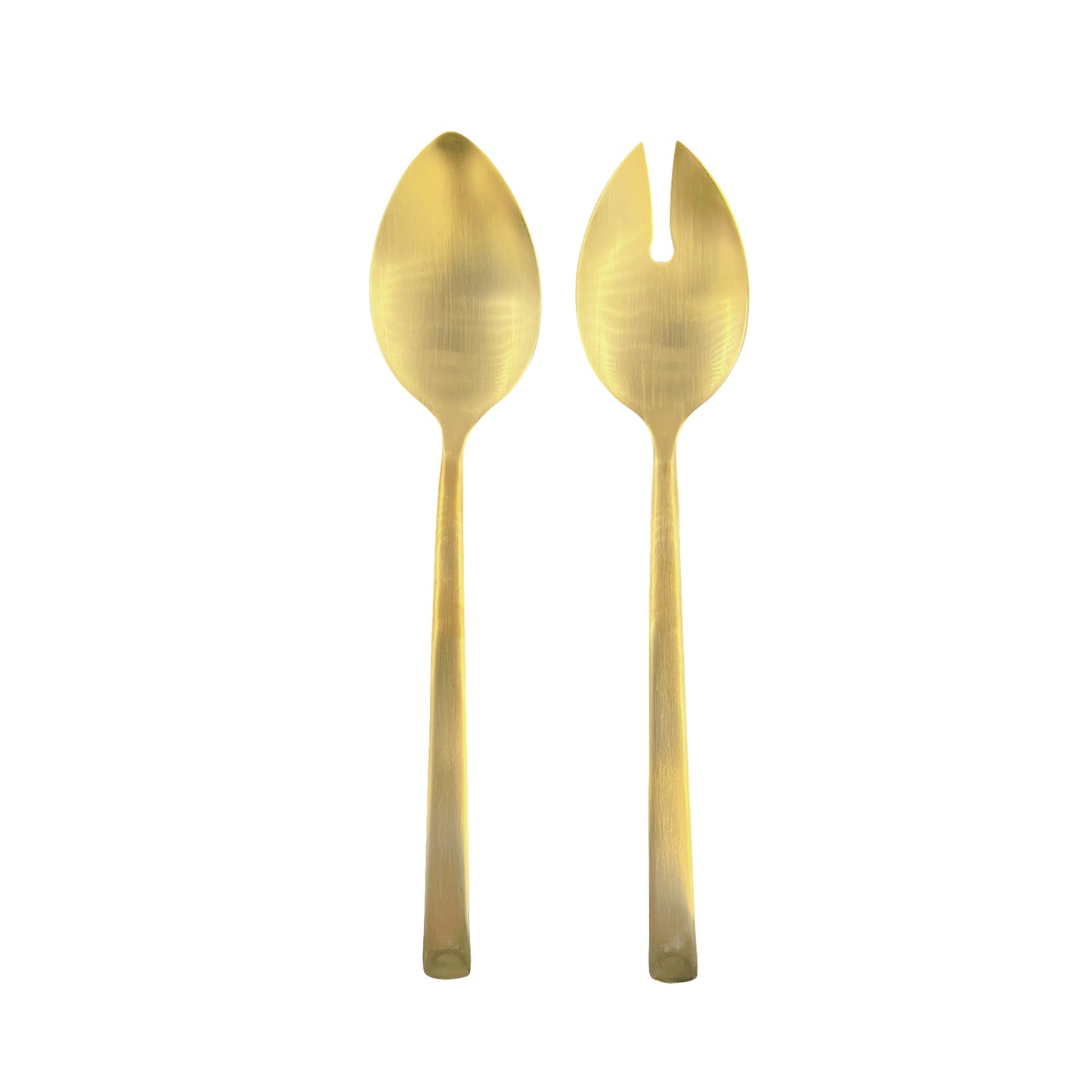 Ellsworth Matte Gold Stainless Steel Piece Salad Server Set Canvas Home $50-$100, Ellsworth, Gifts-100-&-Below, Gold, Host + Hostess, Matte, Matte Gold, Portugal, Salad Server, Salad Server Set, Serving Utensils, Stainless Steel