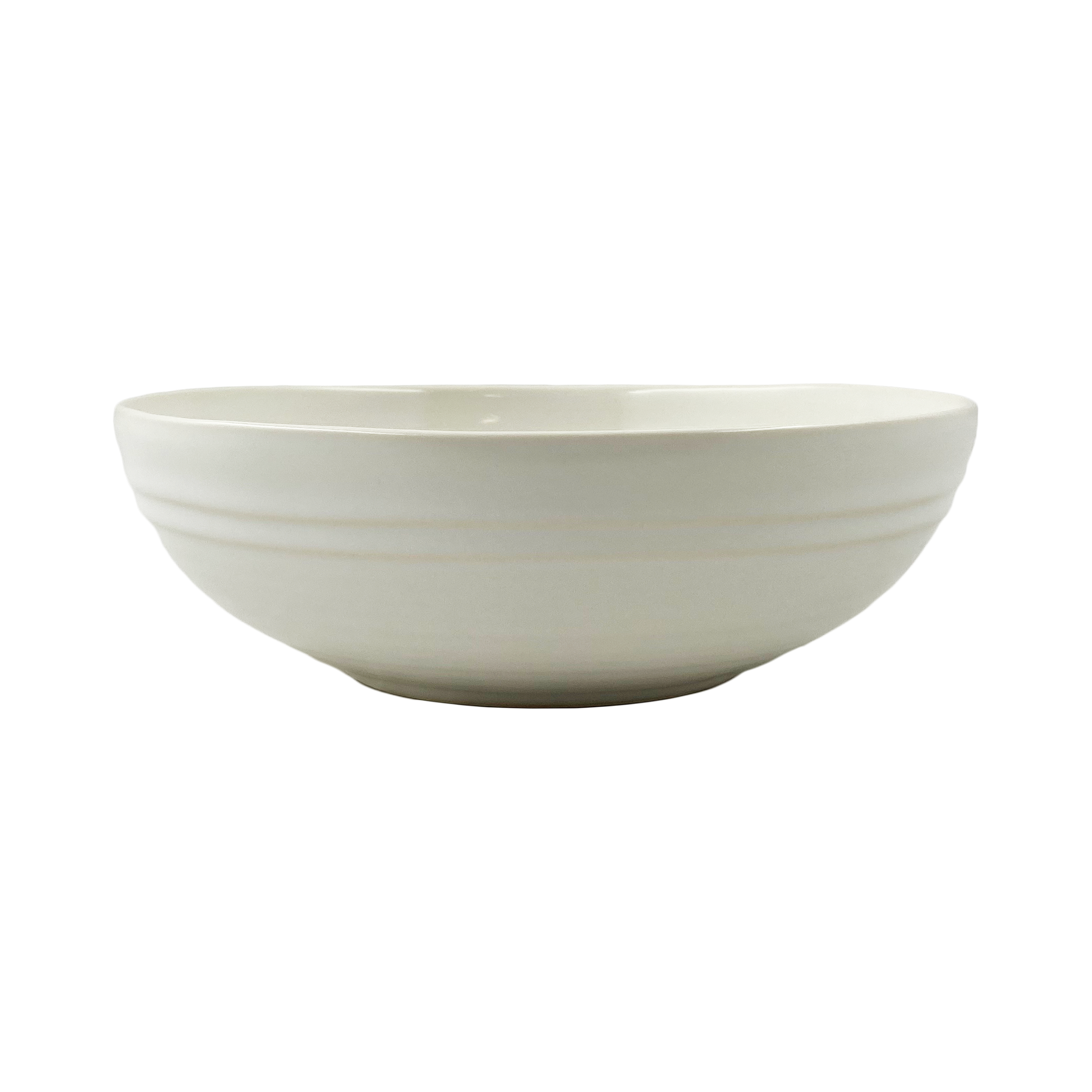 Lines White Stoneware Salad Bowl, Set of 4 Canvas Home Lines, Stoneware, Stoneware Salad Bowl, White, White Stoneware