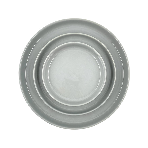 Reims Medium Plate - Set of 4 - Pebble Canvas Home canvas home, contemporary dinnerware, dinner party, dinnerware, dinnerware sets, dish sets, family, Grey, Large, modern dinnerware, Place Setting, Plates, reims, simple dinnerware, tabletop, tableware