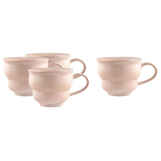 Lafayette Blush Stoneware Cup, Set of 4 Canvas Home Cups, Ellen DeGeneres, Lafayette, Mugs + Cups, Pink, Portugal