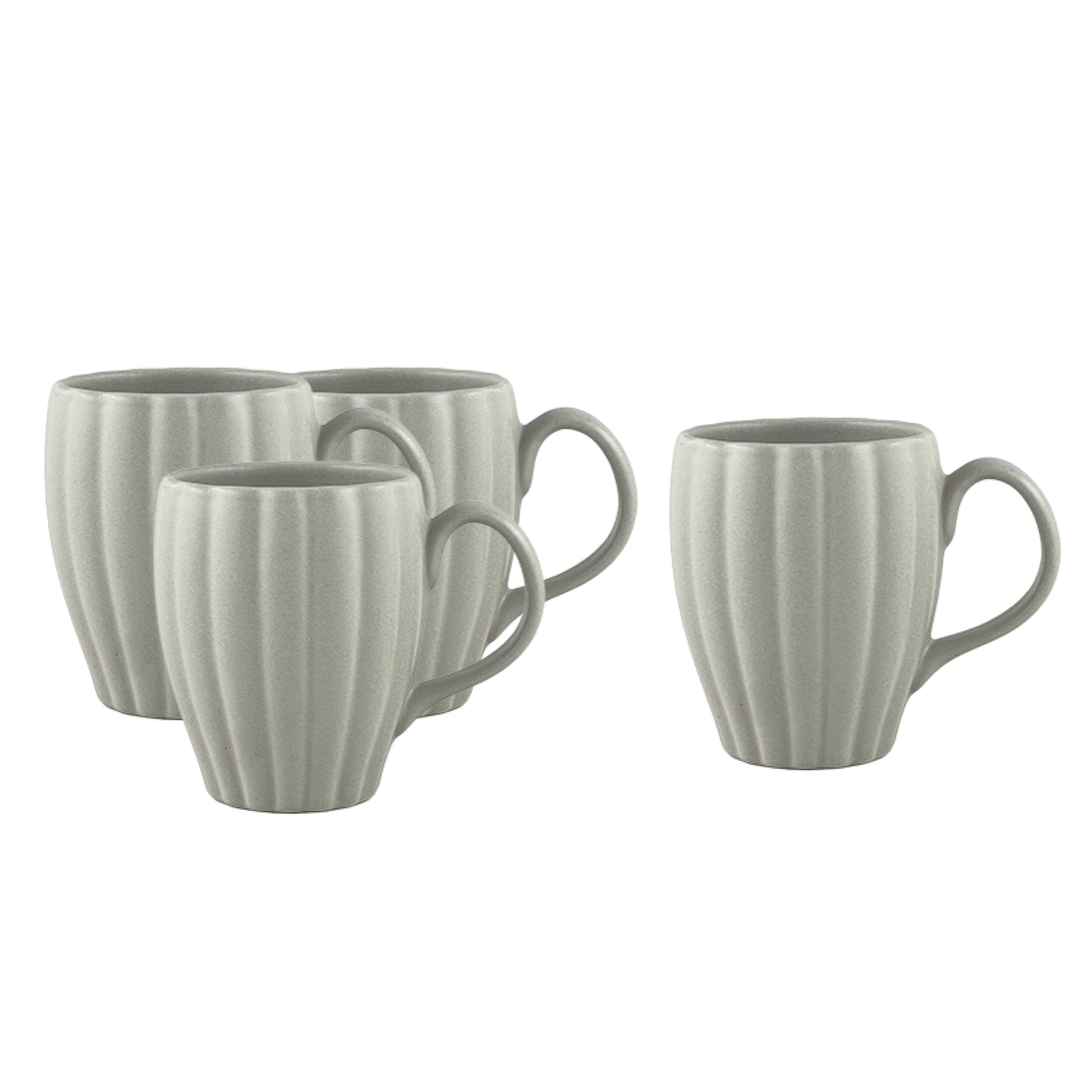 Lafayette Fog Stoneware Coffee Mug, Set of 4 Canvas Home Coffee Mug, ED Ellen DeGeneres, ED Ellen DeGeneres X Canvas Home, Ellen DeGeneres, Fog, Grey, Grey Coffee Mug, Grey Scalloped Coffee Mug, Grey Stoneware, Grey Stoneware Coffee Mug, Lafayette, Lafayette Coffee Mug, Lafayette Fog, Lafayette Fog Stoneware Coffee Mug, Lafayette Grey, Lafayette Grey Stoneware Coffee Mug, Lafayette Mug, Mug, Mugs + Cups, Portugal, Scalloped, Scalloped Coffee Mug, Set of 4, Stoneware, Stoneware Mug