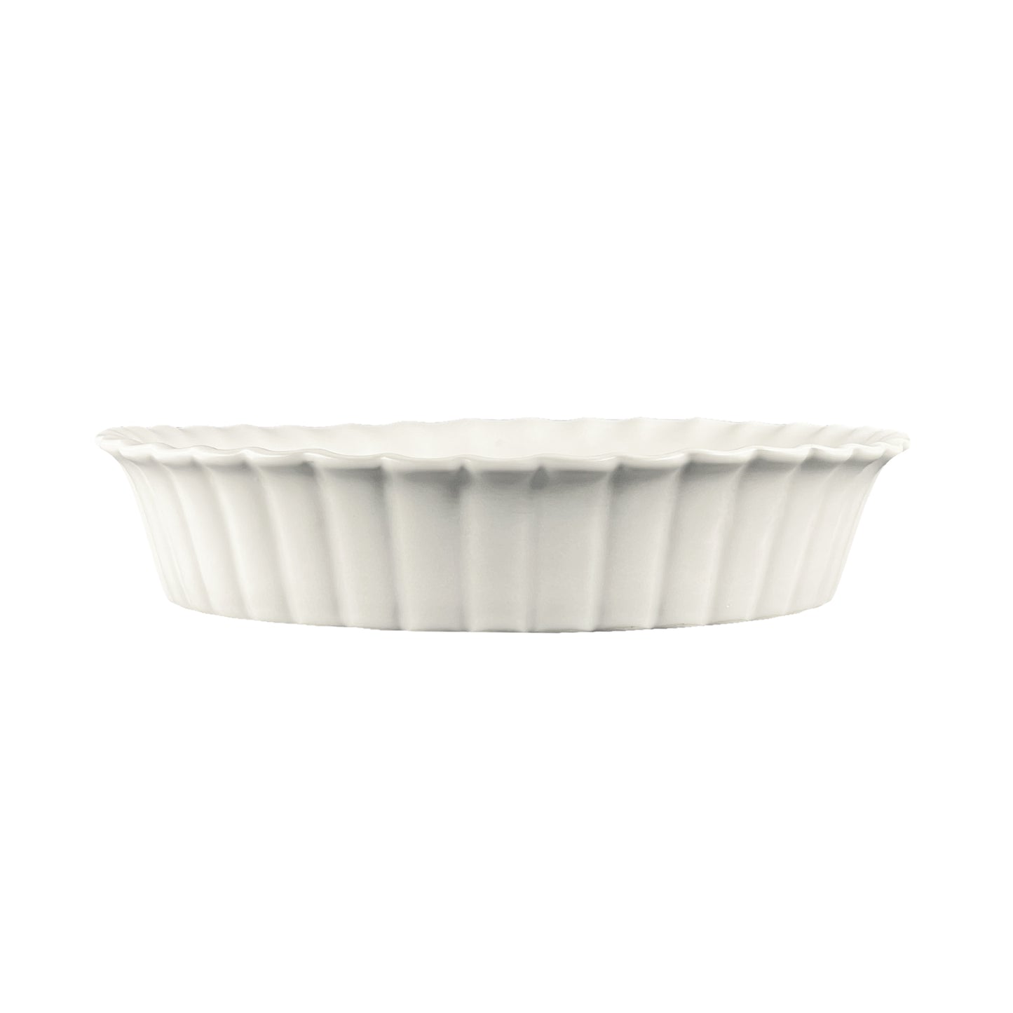 Lafayette Round Pearl White Stoneware Baker Canvas Home Ellen DeGeneres, Lafayette, Portugal, White