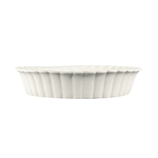 Lafayette Round Pearl White Stoneware Baker Canvas Home Ellen DeGeneres, Lafayette, Portugal, White