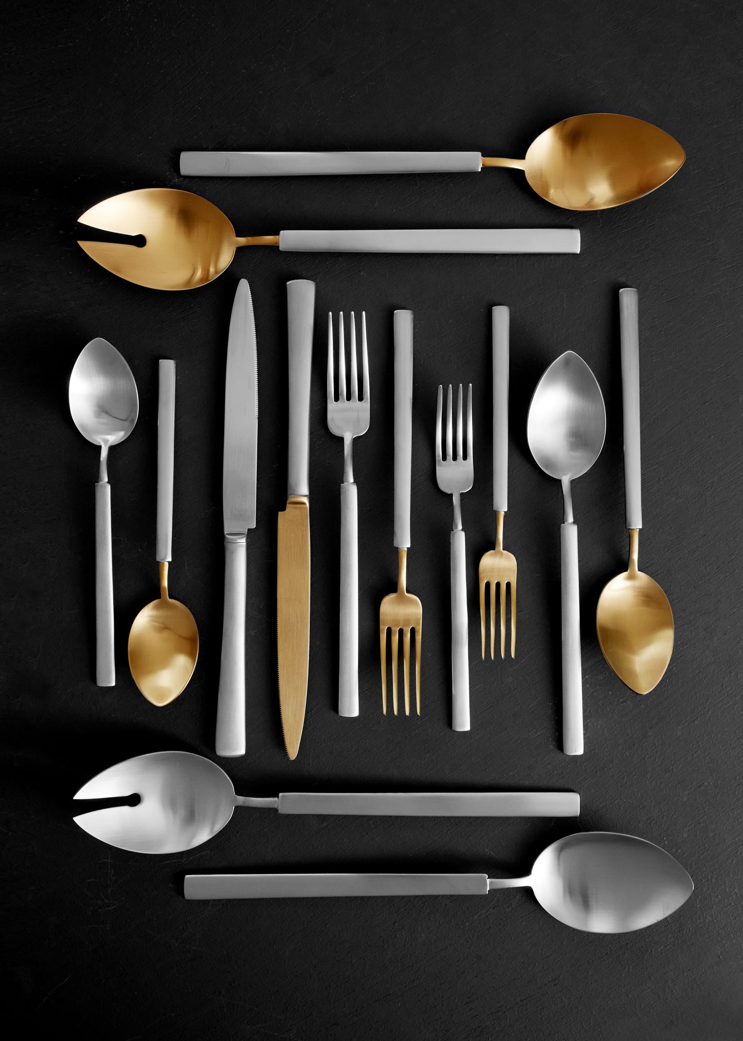 Hvar Brushed Stainless Steel 5 Piece Cutlery Set - Service for 1 Canvas Home $50-$100, 18/10 Stainless Steel, 5 Piece Flatware Set, 5 Piece Set, Brushed, Brushed Stainless, Cutlery, Cutlery Sets, Flatware, Flatware Set, Hvar, Portugal, Service For 1, Silver, Stainless, Stainless Steel