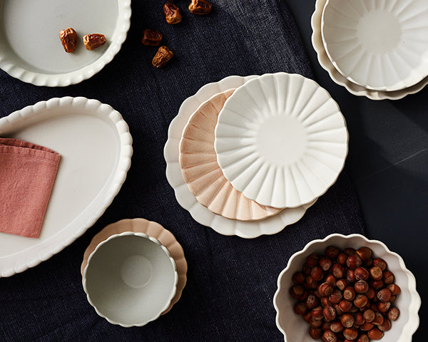 Lafayette Blush Stoneware Bread Plate, Set of 4 Canvas Home Bread Plate, Ellen DeGeneres, Lafayette, Pink, Portugal, Scalloped, Scalloped Edge