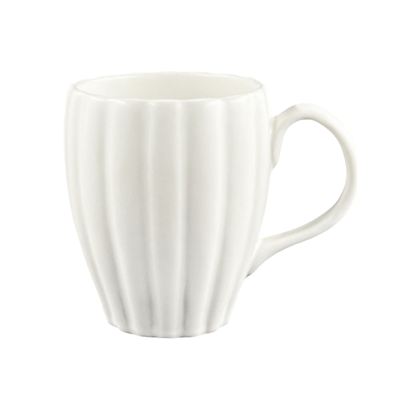 Lafayette Pearl White Stoneware Coffee Mug, Set of 4 Canvas Home Coffee Mug, ED Ellen DeGeneres, ED Ellen DeGeneres X Canvas Home, Ellen DeGeneres, Lafayette, Lafayette Coffee Mug, Lafayette Mug, Lafayette Pearl White, Lafayette White, Lafayette White Stoneware Coffee Mug, Mug, Mugs + Cups, Portugal, Scalloped, Scalloped Coffee Mug, Stoneware, Stoneware Coffee Mug, Stoneware Mug, White, White Coffee Mug, White Scalloped Coffee Mug, White Stoneware, White Stoneware Coffee Mug