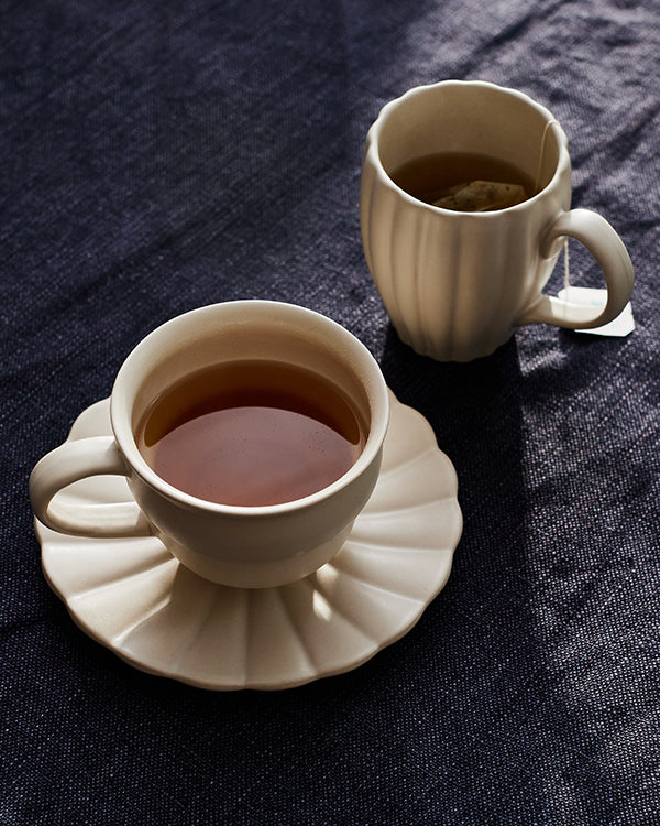 Lafayette Pearl White Stoneware Coffee Mug, Set of 4 Canvas Home Coffee Mug, ED Ellen DeGeneres, ED Ellen DeGeneres X Canvas Home, Ellen DeGeneres, Lafayette, Lafayette Coffee Mug, Lafayette Mug, Lafayette Pearl White, Lafayette White, Lafayette White Stoneware Coffee Mug, Mug, Mugs + Cups, Portugal, Scalloped, Scalloped Coffee Mug, Stoneware, Stoneware Coffee Mug, Stoneware Mug, White, White Coffee Mug, White Scalloped Coffee Mug, White Stoneware, White Stoneware Coffee Mug