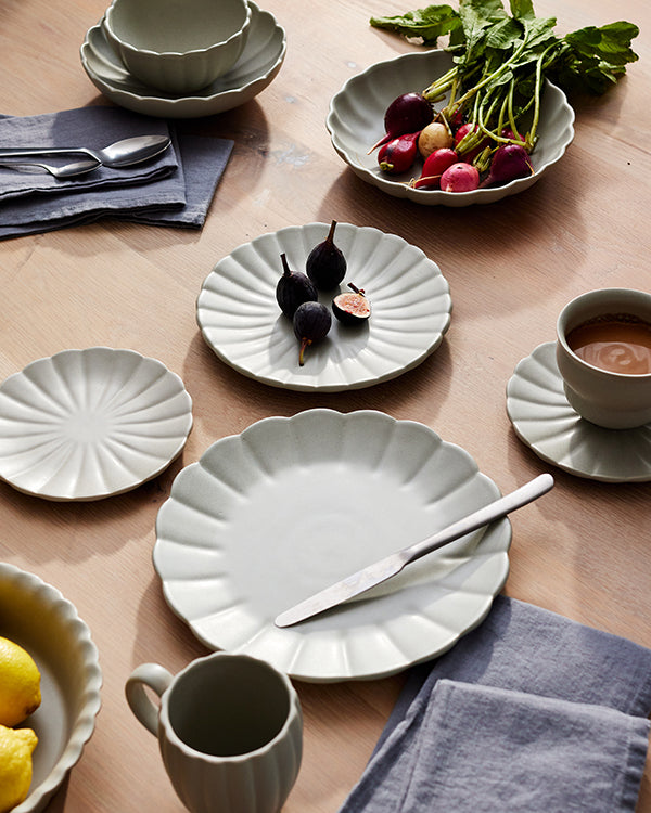 Lafayette Round Pearl White Stoneware Serving Bowl Canvas Home Bowls, Ellen DeGeneres, handmade, Lafayette, Portugal, Serving Bowls, White