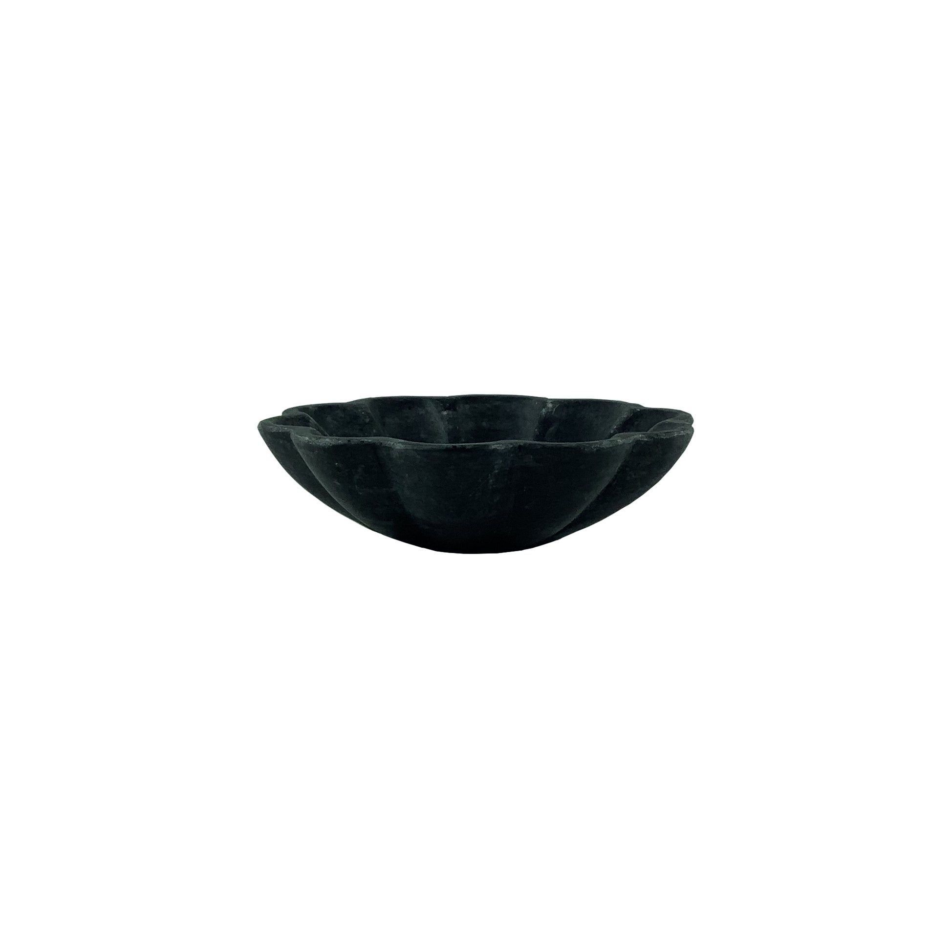 Catalina Black Marble Small Nesting Bowl Canvas Home Black, Black Marble, Black Marble Nesting Bowl, Black Marble Scalloped Bowl, Catalina, Handcrafted Marble, Marble, Marble Bowl, Marble Nesting Bowl, Marble Scalloped Bowl, Marble Serving, Small Marble Scalloped Bowl