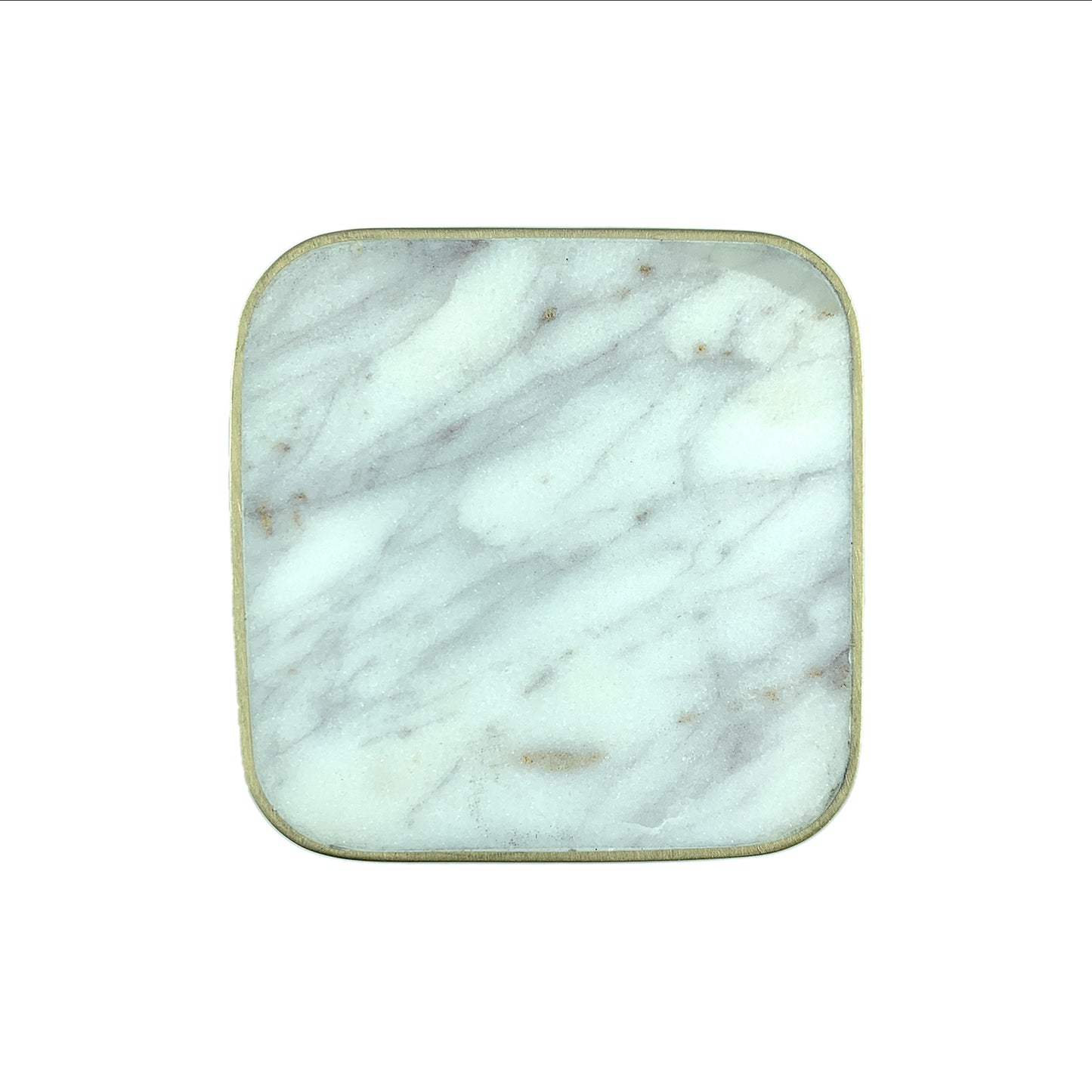 Verona White Marble Coaster Set Canvas Home Coaster Set, Handcrafted Marble, Verona, White, White & Gold, White Marble, White Marble Coaster, White Marble Coaster Set