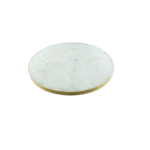 Verona White Marble Lazy Susan