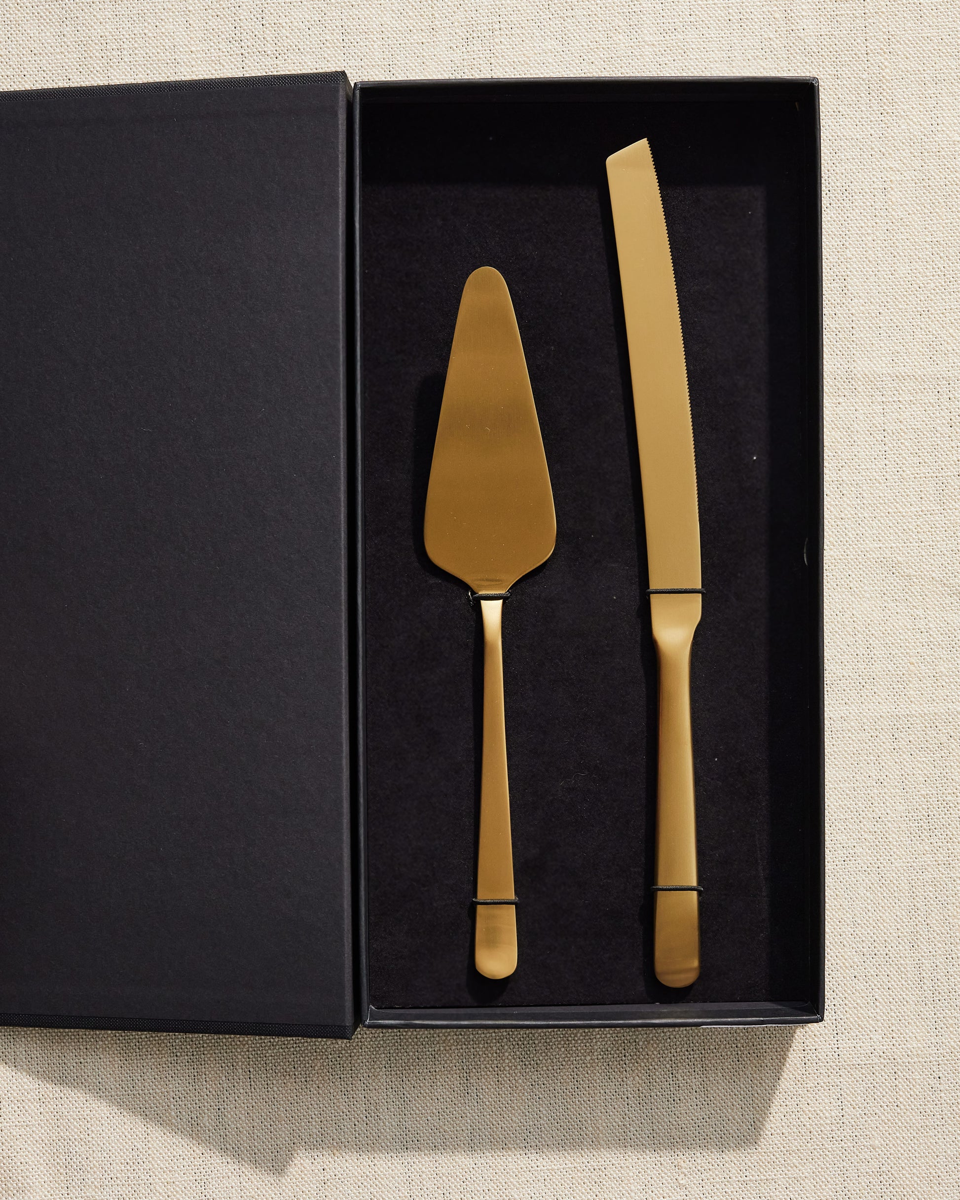 Oslo Matte Gold Stainless Steel 2 Piece Cake Service Set Canvas Home $50-$100, 18/10 Stainless Steel, Cake Server, Cake Serving, Cutlery, Cutlery Sets, Gold, Host + Hostess, Matte, Matte Gold, Oslo, Portugal, Serving Utensils, Stainless Steel