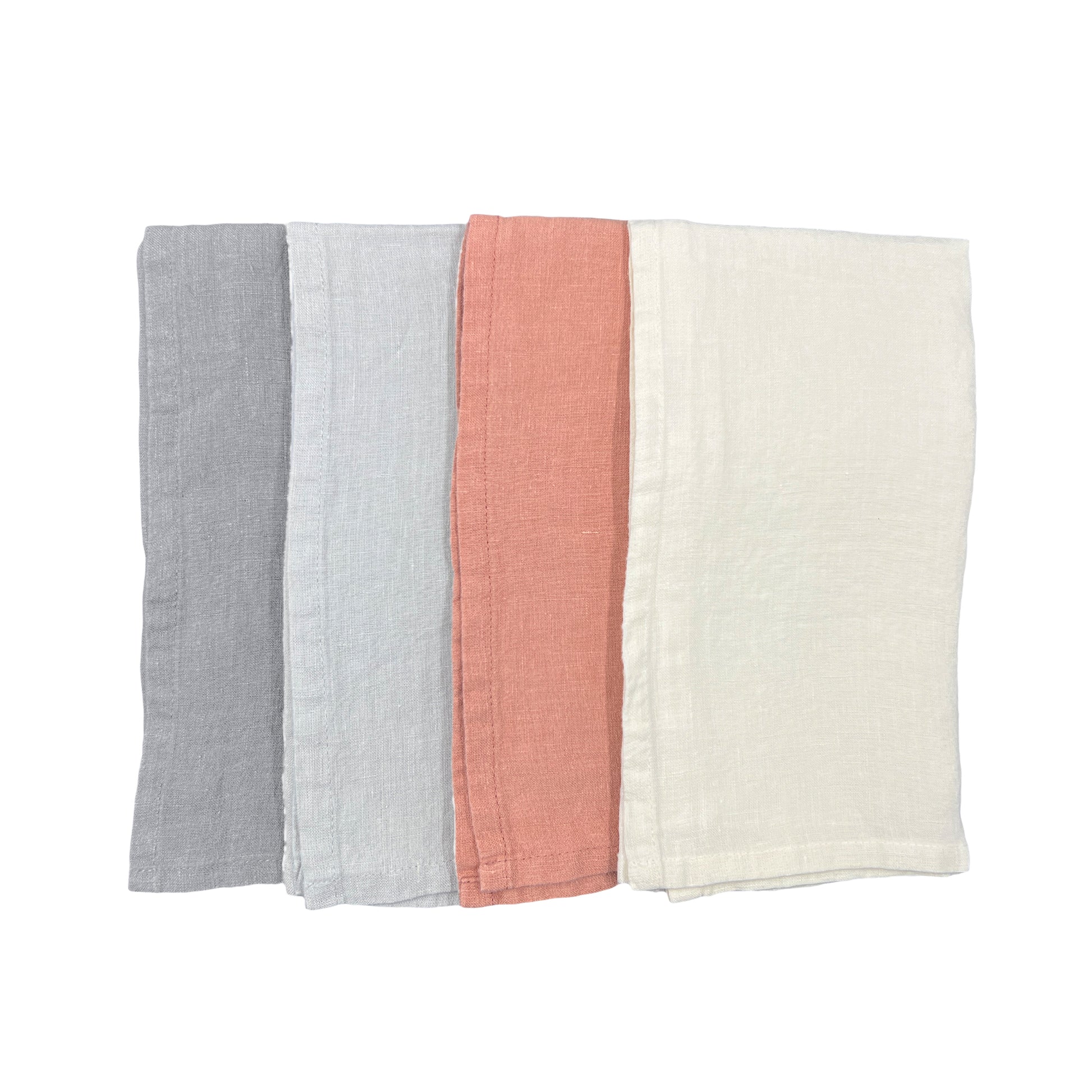 Stone Washed Clay Linen Napkin, Set of 4 Canvas Home Ellen DeGeneres, India, Lafayette, Napkins, Pink