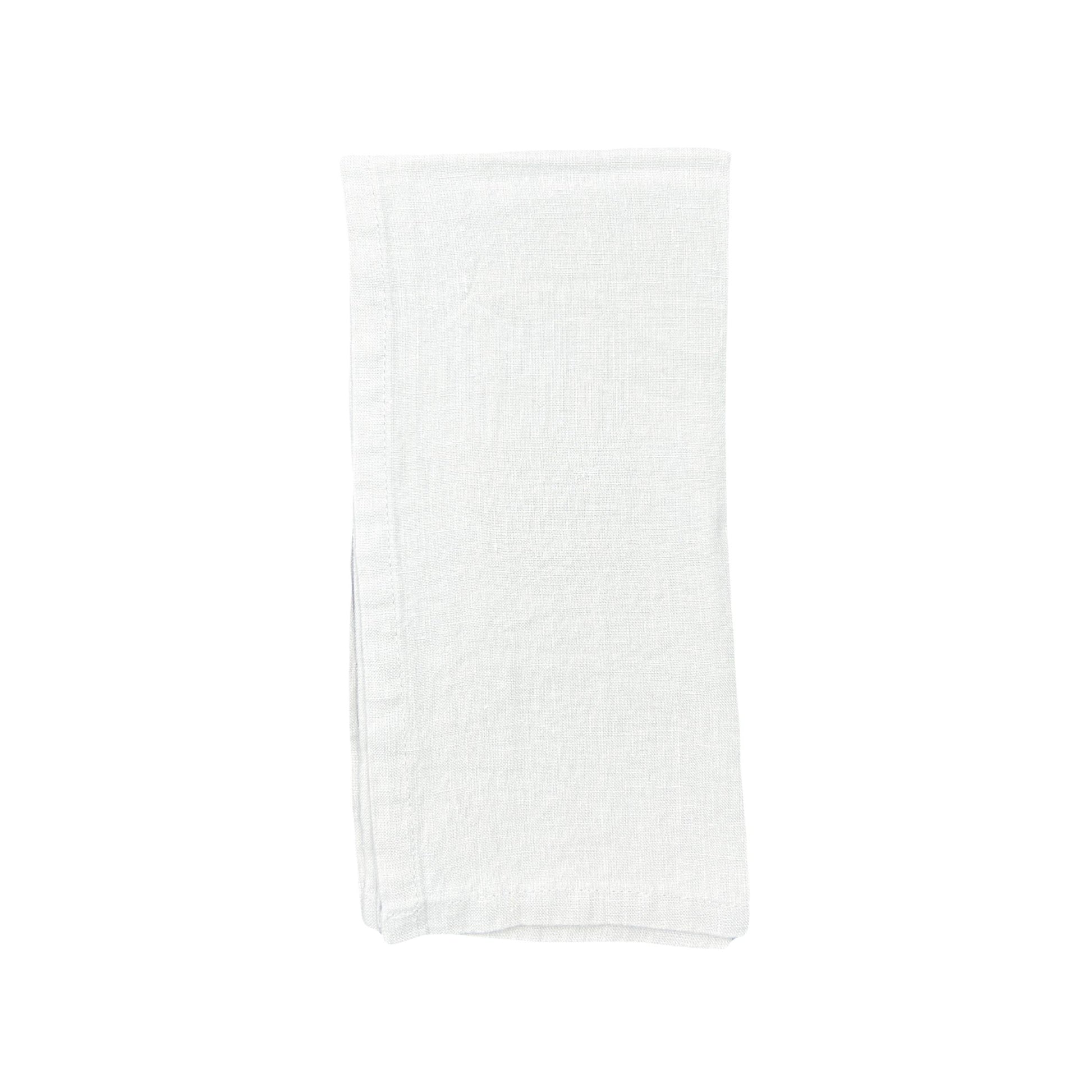 Stone Washed White Linen Napkin, Set of 4 Canvas Home Ellen DeGeneres, India, Lafayette, linen, Napkins, White