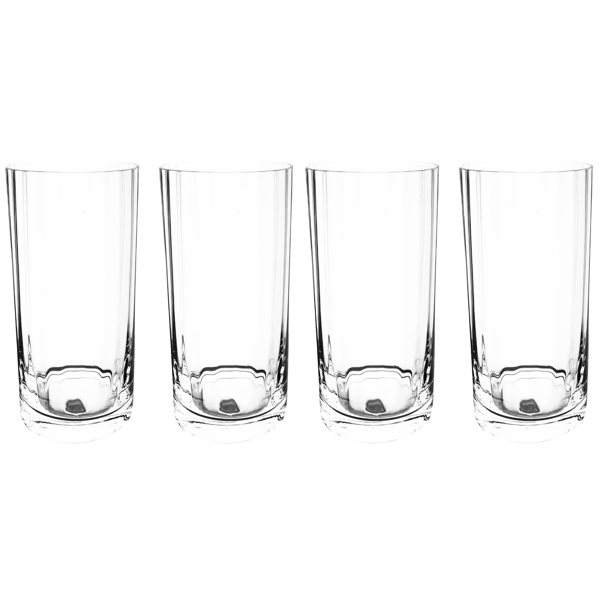 Odeon Highball Glass, Set of 4 Canvas Home Clear, Cocktail Glass, Cocktail Glassware, Drinking Glass, Fluted, Fluted Glassware, Fluted Highball, Glass, Glassware, Highball, Highball Glassware, Highball Set, Odeon, Odeon Highball, Set of 4