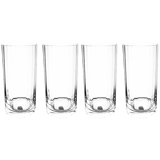 Odeon Highball Glass, Set of 4 Canvas Home Clear, Cocktail Glass, Cocktail Glassware, Drinking Glass, Fluted, Fluted Glassware, Fluted Highball, Glass, Glassware, Highball, Highball Glassware, Highball Set, Odeon, Odeon Highball, Set of 4