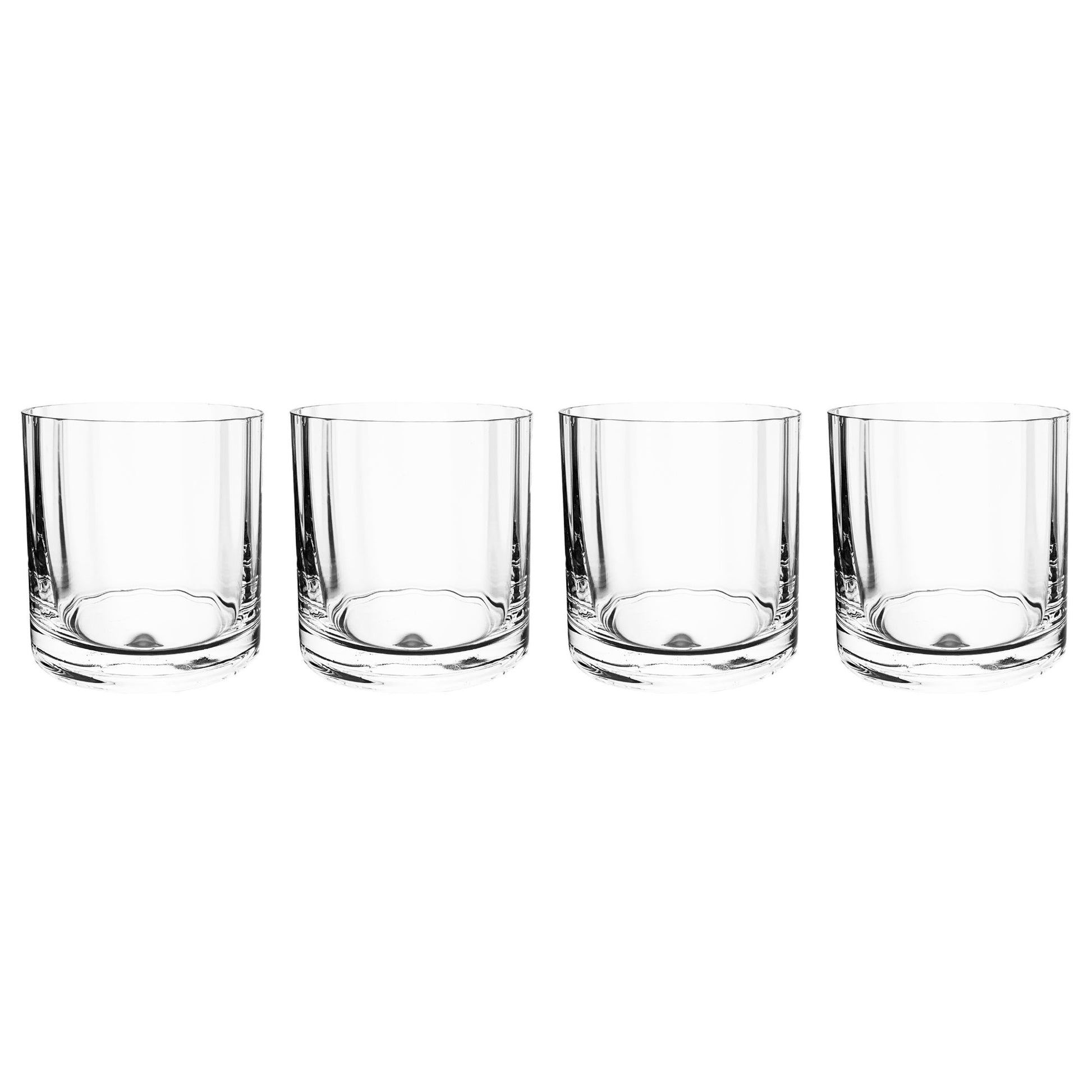 Odeon Rock Glass, Set of 4 Canvas Home Clear, Cocktail Glass, Cocktail Glassware, Double Old Fashion, Double Old Fashion Set, Drinking Glass, Fluted, Fluted Double Old Fashion, Fluted Glassware, Fluted Rock, Glass, Glassware, Odeon, Odeon Rock, Rock Set, Set of 4, Whiskey Glass