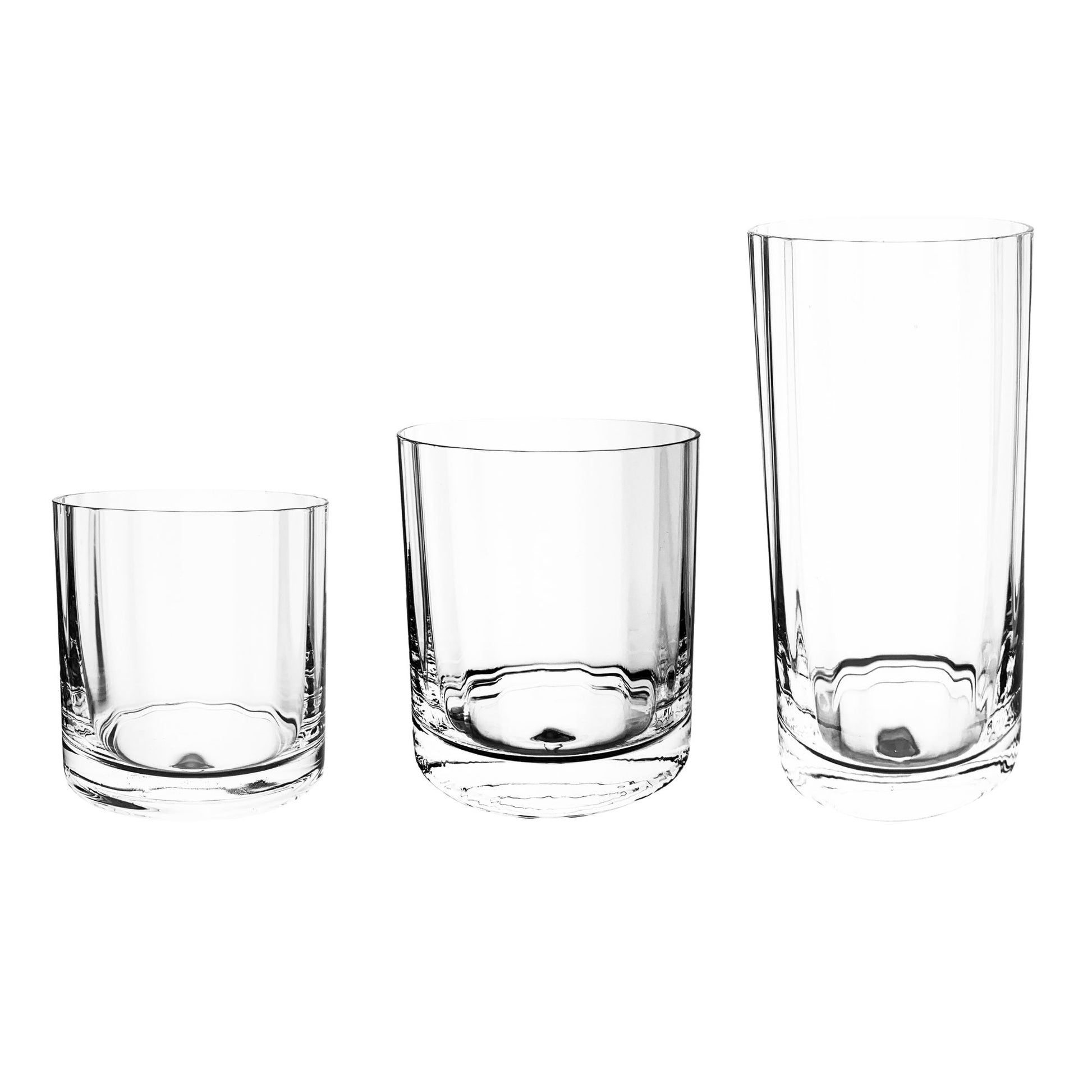 Odeon Lowball Glass, Set of 4 Canvas Home Clear, Cocktail Glass, Cocktail Glassware, Drinking Glass, Fluted, Fluted Glassware, Fluted Lowball, Glass, Glassware, Lowball, Lowball Glassware, Lowball Set, Odeon, Odeon Lowball, Set of 4