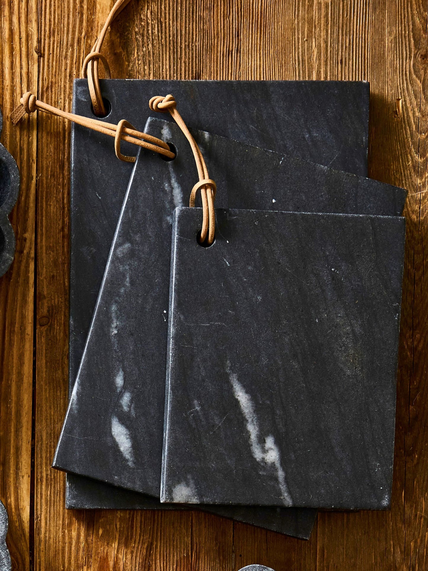 Catalina Black Marble 3 Piece Chopping Board Set Canvas Home Black, Black Marble, Black Marble Cheese Board, Black Marble Cutting Board, Black Marble Scalloped Bowl, Black Marble Serving Board, Handcrafted Marble, Marble, Marble Serving