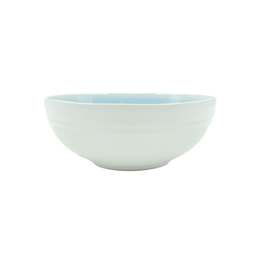 Lines Blue Stoneware Cereal Bowl, Set of 4 Canvas Home Blue, Blue Stoneware, Lines, Stoneware, Stoneware Cereal Bowl, White, White & Blue