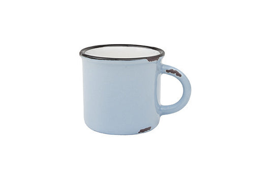 Tinware Espresso Mug in Cashmere Blue - Set of 4 Canvas Home "contemporary dinnerware", Blue, canvas home, Coffee + Tea, Espresso, Gifts-25-&-Below, italy, Mugs + Cups, related-tinware-mug, Tinware Collection