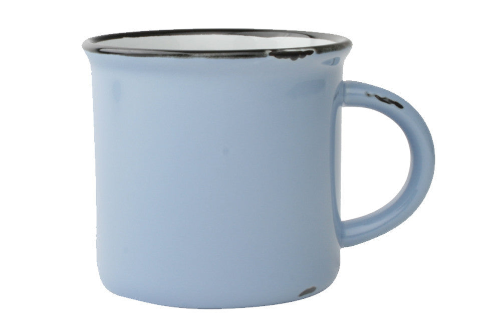 Tinware Mug in Cashmere Blue - Set of 4 Canvas Home "contemporary dinnerware", Blue, canvas home, Coffee, Coffee + Tea, Mugs + Cups, related-tinware-mug, Tinware Collection, Vintage