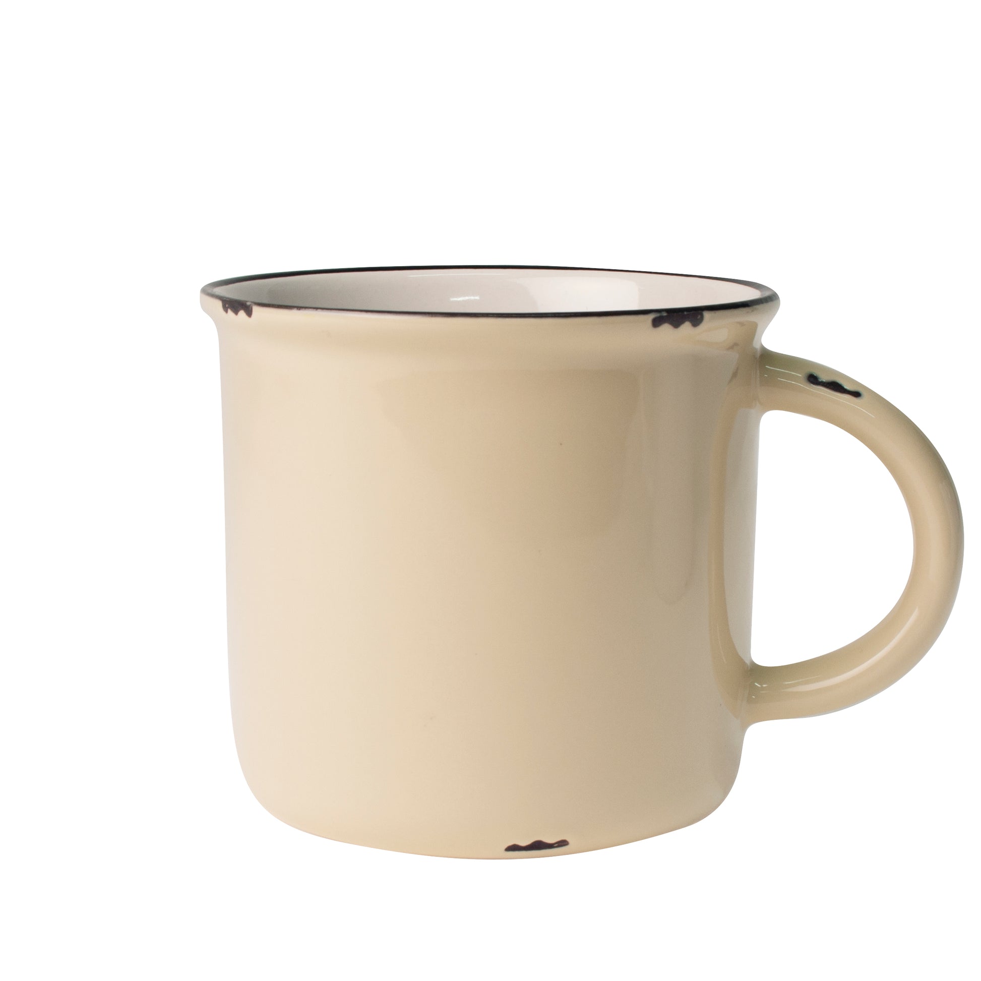 Tinware Mug in Cream - Set of 4 Canvas Home "contemporary dinnerware", $10-$20, Blue, canvas home, Coffee + Tea, Gifts-25-&-Below, Mugs + Cups, related-tinware-mug, Tinware Collection