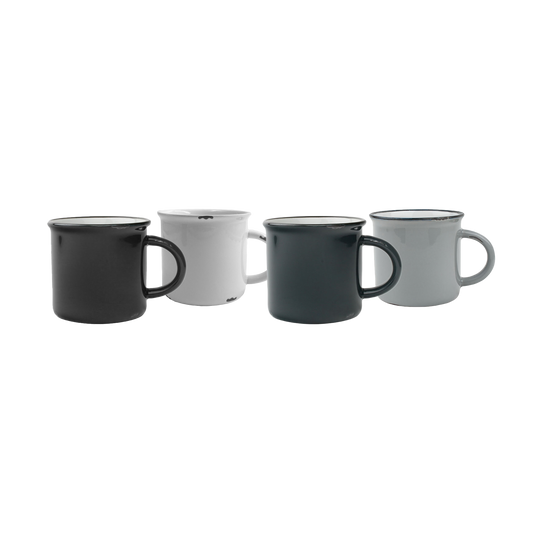 Tinware Mug Gift Set- Greyscale Canvas Home "contemporary dinnerware", $30-$50, canvas home, Coffee + Tea, Mugs + Cups, related-tinware-mug, Tinware Collection