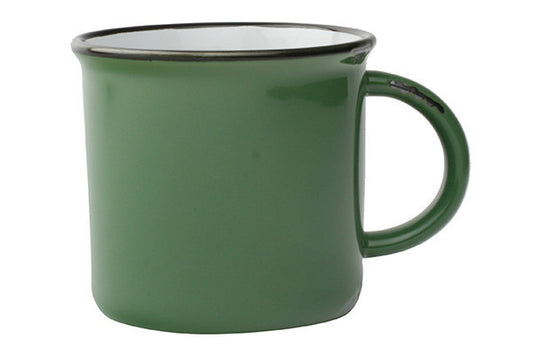 Tinware Mug in Green - Set of 4 Canvas Home "contemporary dinnerware", canvas home, Coffee, Coffee + Tea, Mugs + Cups, related-tinware-mug, Tinware Collection, Vintage