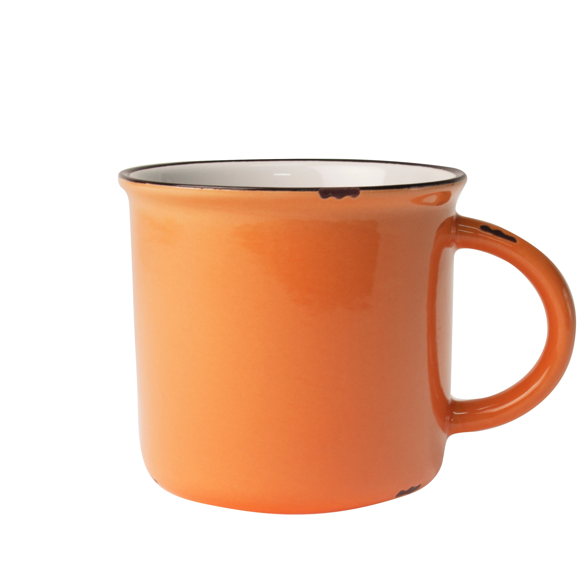 Tinware Mug in Burnt Orange - Set of 4 Canvas Home "contemporary dinnerware", canvas home, Coffee, Coffee + Tea, Enamel Style, Mugs + Cups, related-tinware-mug, Tinware Collection, Vintage