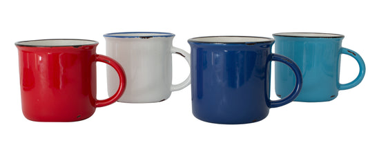 Tinware Mug Gift Set - Summer Canvas Home "contemporary dinnerware", $30-$50, canvas home, Coffee + Tea, Gifts-50-&-Below, Mugs + Cups, related-tinware-mug, tinware, Tinware Collection