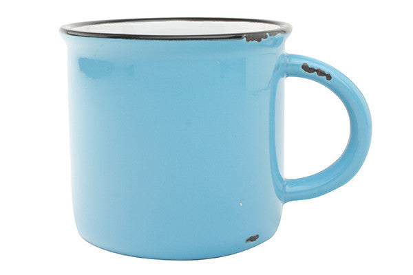 Tinware Mug in Teal - Set of 4 Canvas Home "contemporary dinnerware", $10-$20, canvas home, Coffee + Tea, Gifts for Her, Gifts-25-&-Below, Mugs + Cups, related-tinware-mug, Tinware Collection