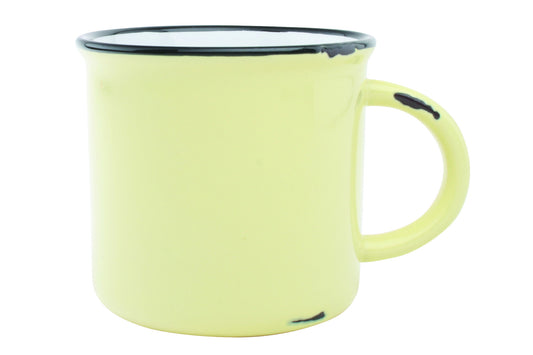 Tinware Mug in Yellow- Set of 4 Canvas Home "contemporary dinnerware", $10-$20, canvas home, Coffee + Tea, Gifts for Her, Gifts-25-&-Below, Host + Hostess, Mugs + Cups, related-tinware-mug, Tinware Collection