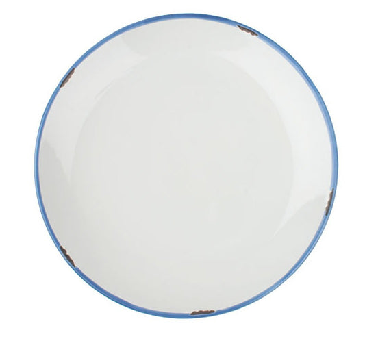 Tinware Salad Plate in White/Blue - Set of 4 Canvas Home "contemporary dinnerware", $10-$20, canvas home, Plates, red-white-blue, related-tinware-plates, Tinware Collection, White