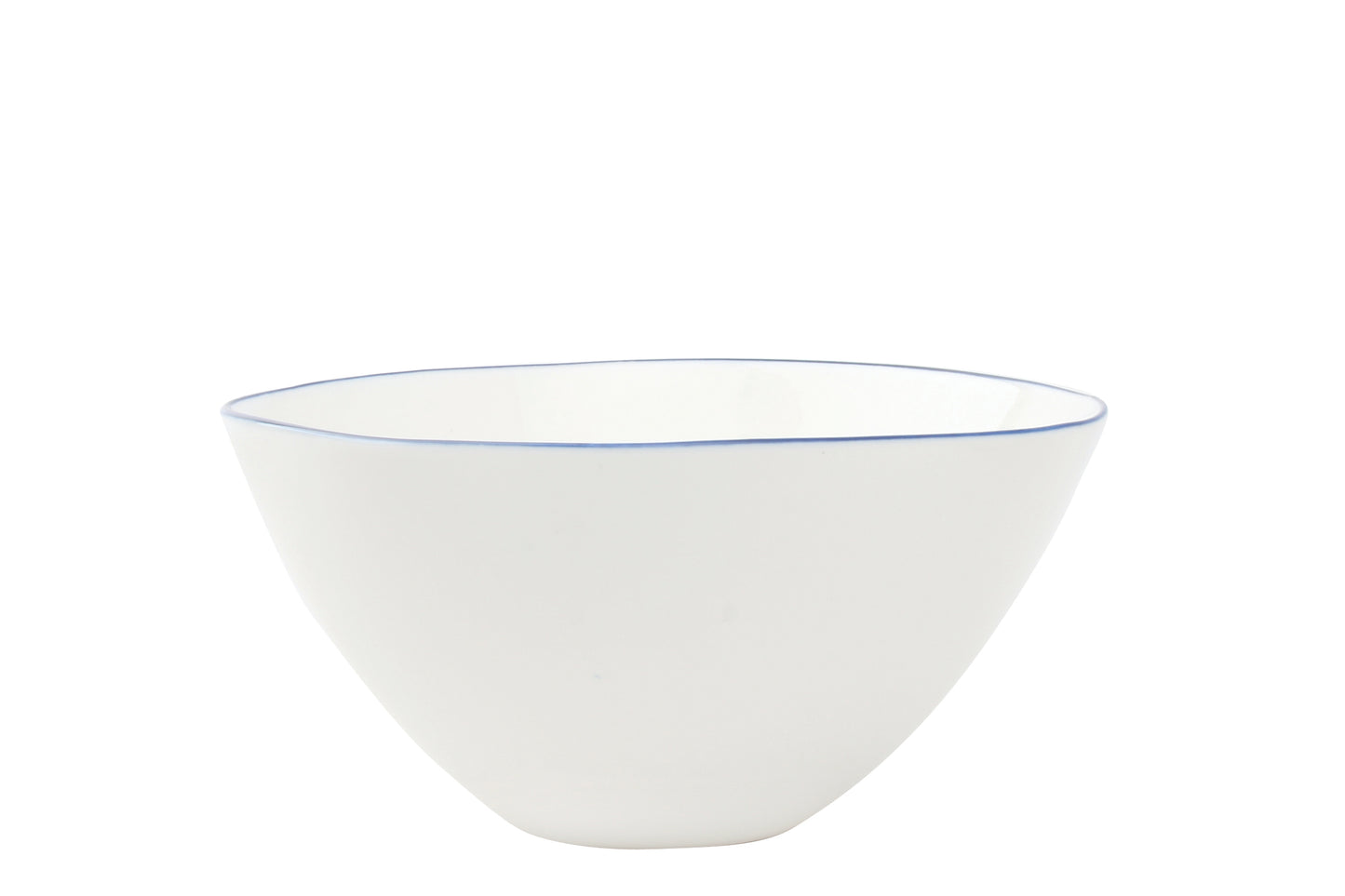 Abbesses Blue Rim Porcelain 4 Piece Dinnerware Set, Service For 1 Canvas Home 4 Piece Dinnerware Set, Abbesses, Abbesses Blue Rim, Abbesses Collection, Blue, Blue Rim, Casual Dinnerware, Colored Rim, Colored Rim Dinnerware, Dinnerware Set, Porcelain, Porcelain Dinnerware, Service For 1, White, White & Blue