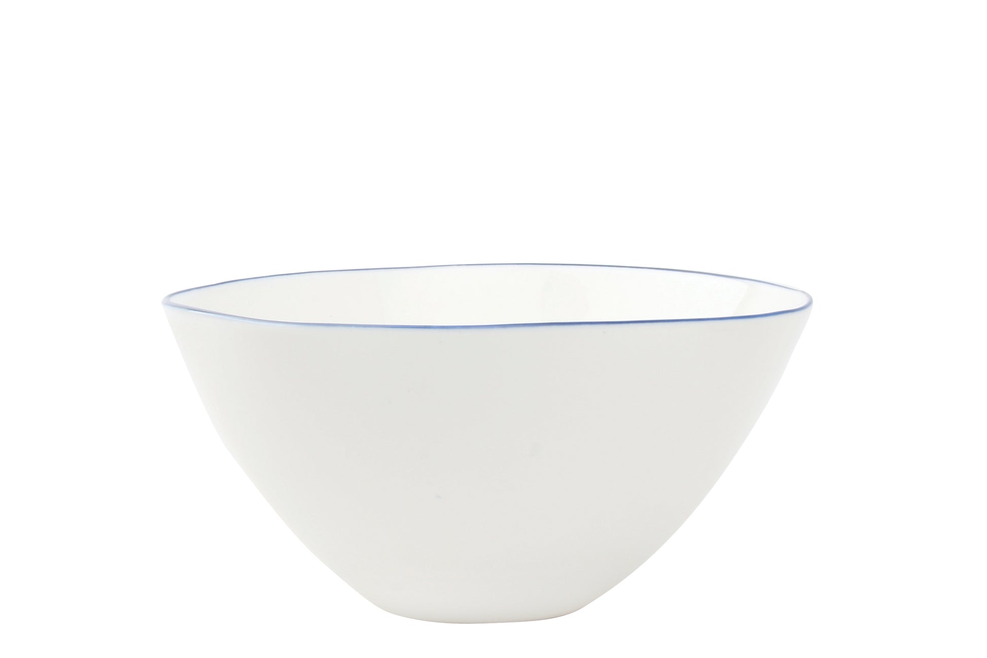 Abbesses Blue Rim Porcelain 4 Piece Dinnerware Set, Service For 1 Canvas Home 4 Piece Dinnerware Set, Abbesses, Abbesses Blue Rim, Abbesses Collection, Blue, Blue Rim, Casual Dinnerware, Colored Rim, Colored Rim Dinnerware, Dinnerware Set, Porcelain, Porcelain Dinnerware, Service For 1, White, White & Blue