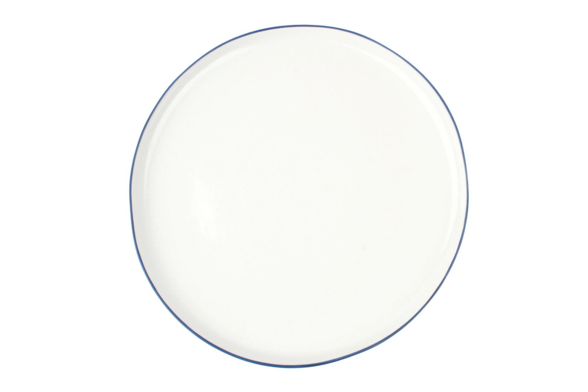 Abbesses Blue Rim Porcelain 4 Piece Dinnerware Set, Service For 1 Canvas Home 4 Piece Dinnerware Set, Abbesses, Abbesses Blue Rim, Abbesses Collection, Blue, Blue Rim, Casual Dinnerware, Colored Rim, Colored Rim Dinnerware, Dinnerware Set, Porcelain, Porcelain Dinnerware, Service For 1, White, White & Blue