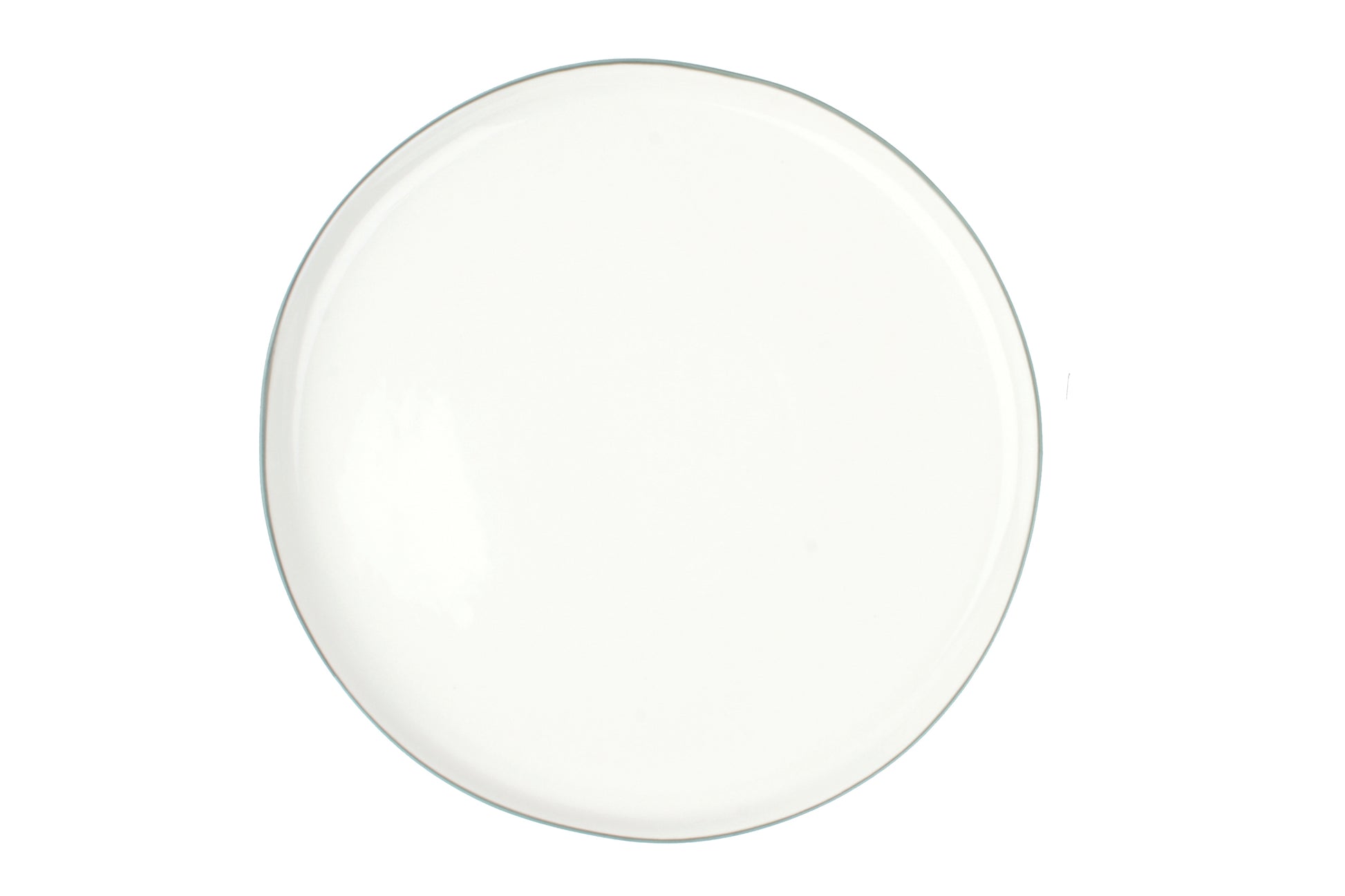 Abbesses Grey Rim Porcelain 16 Piece Dinnerware Set, Service For 4 Canvas Home 16 Piece Dinnerware Set, Abbesses, Abbesses Collection, Abbesses Grey Rim, Casual Dinnerware, Colored Rim, Colored Rim Dinnerware, Dinnerware Set, Grey, Grey Rim, Porcelain, Porcelain Dinnerware, Service For 4, White, White & Grey