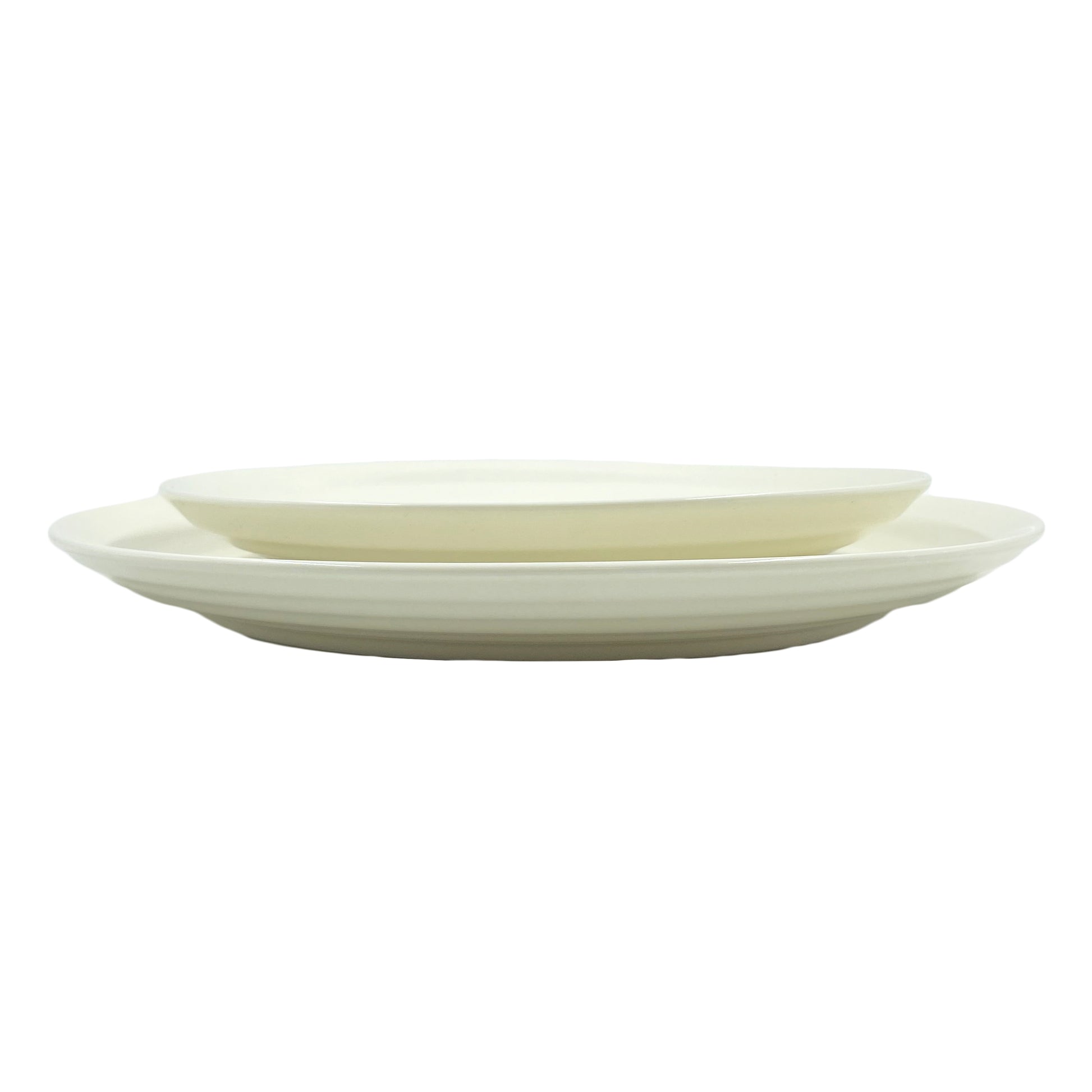 Daniel Smith Dinner Plate - Set of 4 - Ivory Canvas Home canvas home, contemporary dinnerware, Daniel Smith, Daniel Smith Collection, dinner party, dinnerware, dinnerware sets, dish sets, family, Ivory, Large, modern dinnerware, Place Setting, Plates, simple dinnerware, tabletop, tableware