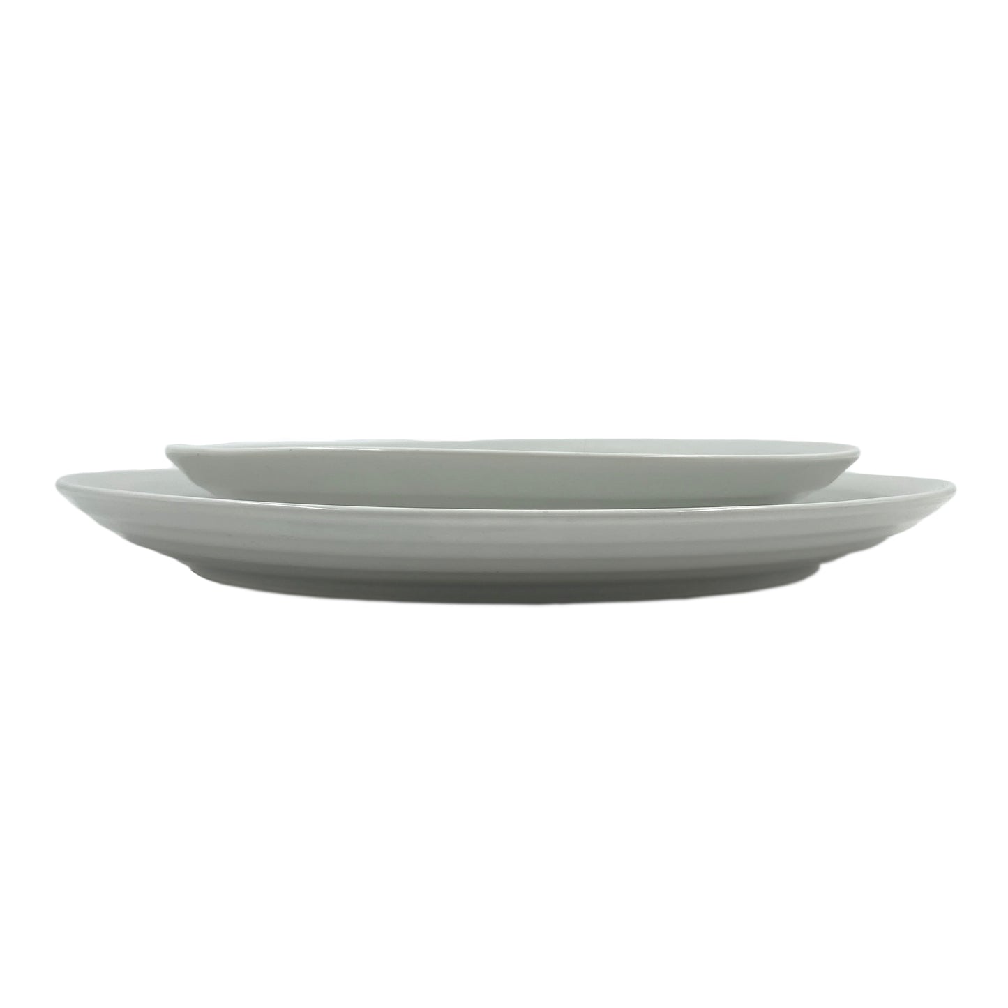 Daniel Smith Salad Plate - Set of 4 - Smoke Canvas Home canvas home, contemporary dinnerware, Daniel Smith, Daniel Smith Collection, dinner party, dinnerware, dinnerware sets, dish sets, family, Large, modern dinnerware, Place Setting, Plates, simple dinnerware, Smoke, tabletop, tableware