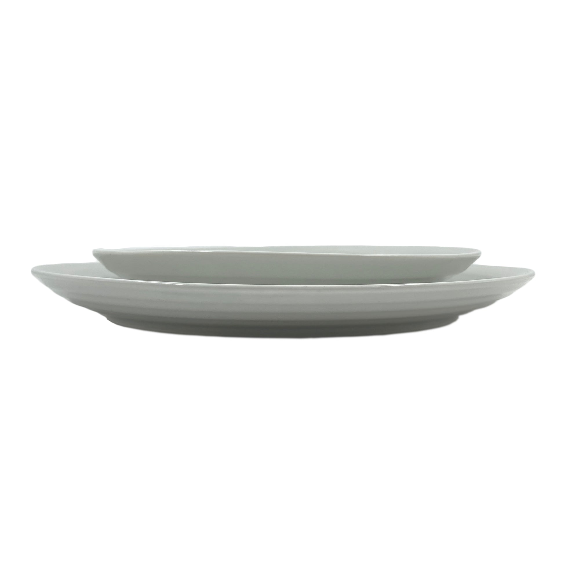 Daniel Smith Salad Plate - Set of 4 - Smoke Canvas Home canvas home, contemporary dinnerware, Daniel Smith, Daniel Smith Collection, dinner party, dinnerware, dinnerware sets, dish sets, family, Large, modern dinnerware, Place Setting, Plates, simple dinnerware, Smoke, tabletop, tableware