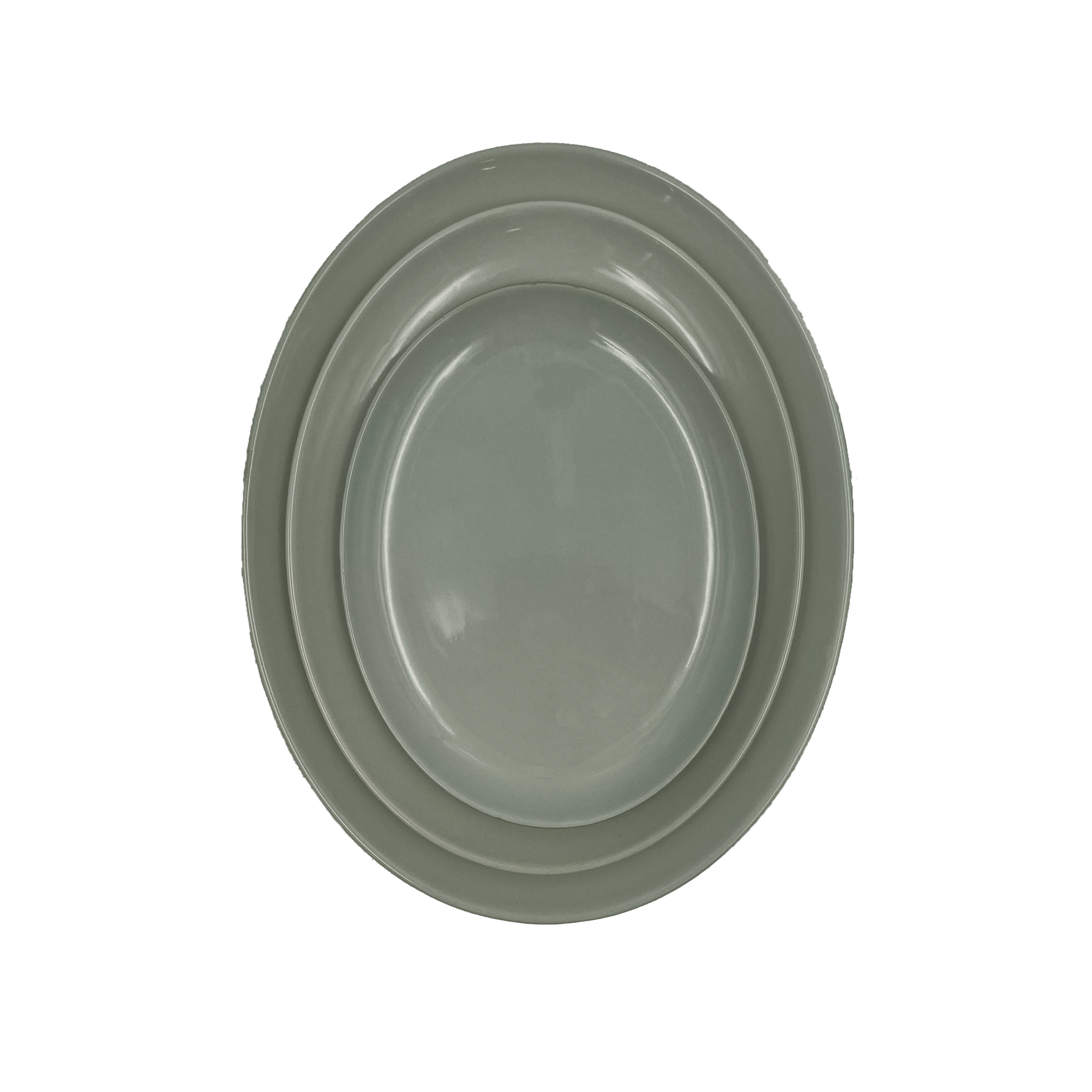 Shell Bisque Grey Porcelain Oval Serving Platter, Set of 2 Canvas Home Casual Dinnerware, dish sets, Grey, Platter, Porcelain, Porcelain Dinnerware, Serving, Serving Platter, Serving Trays + Platters, Set of 2, Shell Bisque, Shell Bisque Collection, Shell Bisque Grey, Shell Bisque Platter, Shell Bisque Serving Platter