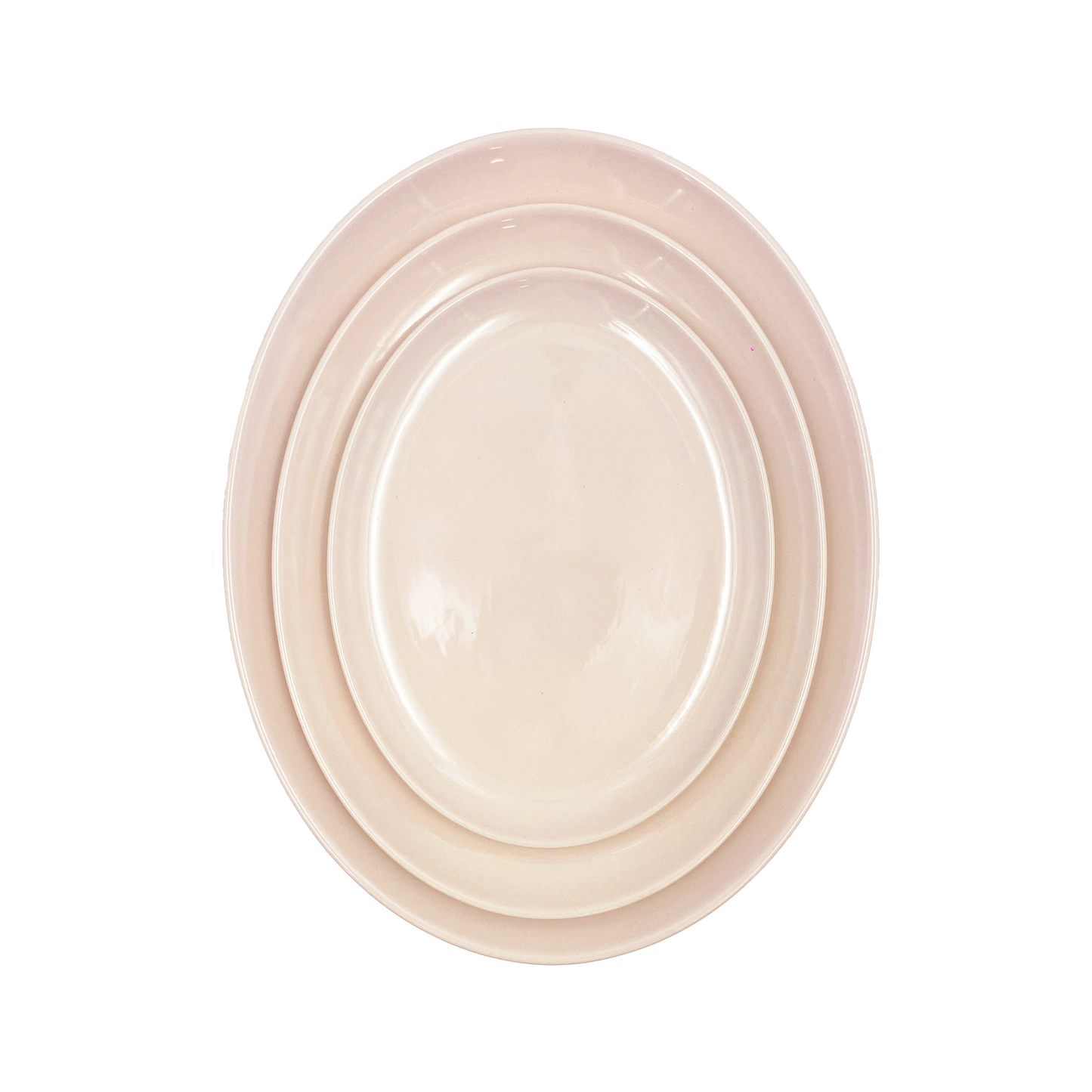 Shell Bisque Soft Pink Porcelain Oval Serving Platter, Set of 2 Canvas Home Casual Dinnerware, Pink, Platter, Porcelain, Porcelain Dinnerware, Serving, Serving Platter, Serving Trays + Platters, Set of 2, Shell Bisque, Shell Bisque Collection, Shell Bisque Pink, Shell Bisque Platter, Shell Bisque Serving Platter, Soft Pink