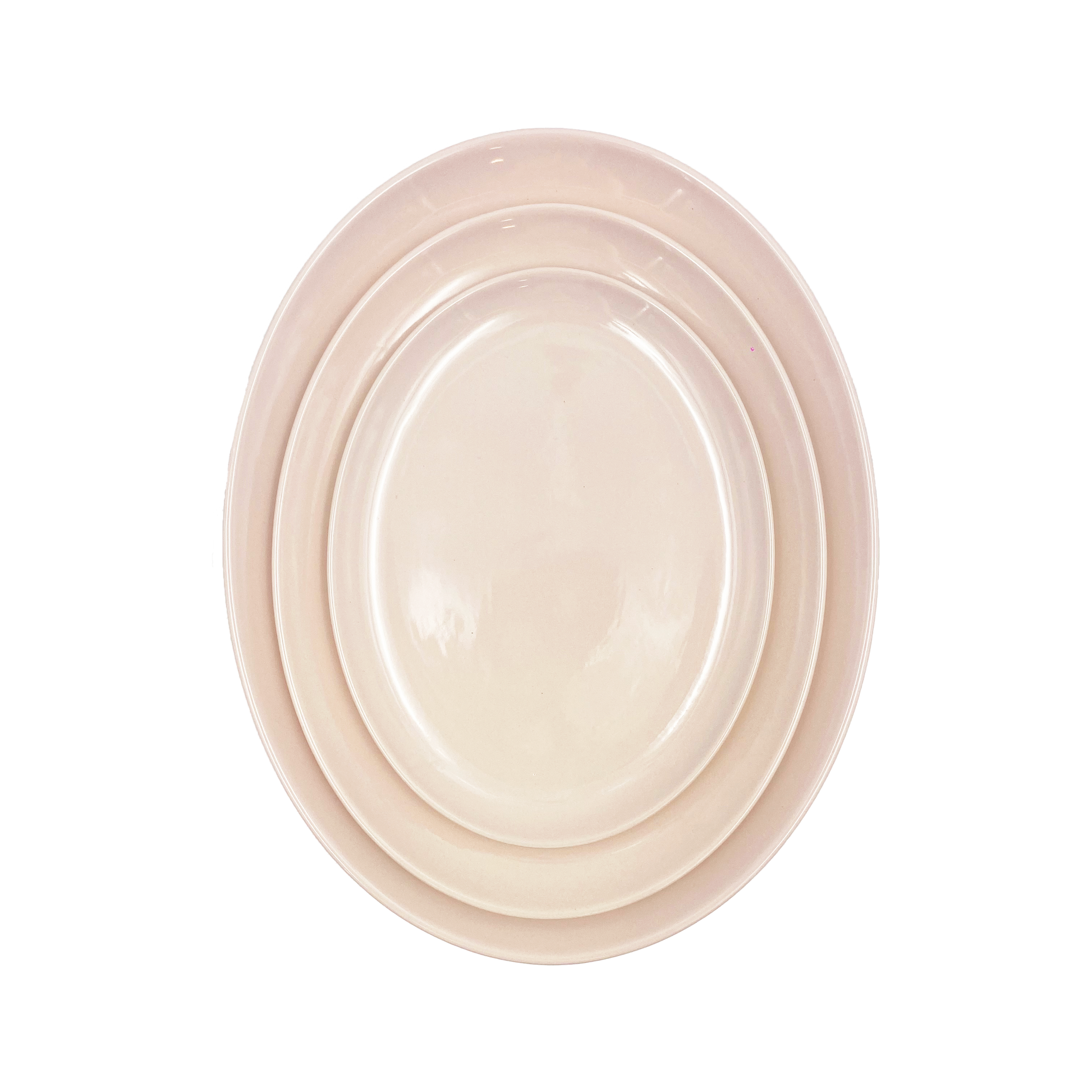 Shell Bisque Soft Pink Porcelain Oval Serving Platter, Set of 2 Canvas Home Casual Dinnerware, Pink, Platter, Porcelain, Porcelain Dinnerware, Serving, Serving Platter, Serving Trays + Platters, Set of 2, Shell Bisque, Shell Bisque Collection, Shell Bisque Pink, Shell Bisque Platter, Shell Bisque Serving Platter, Soft Pink