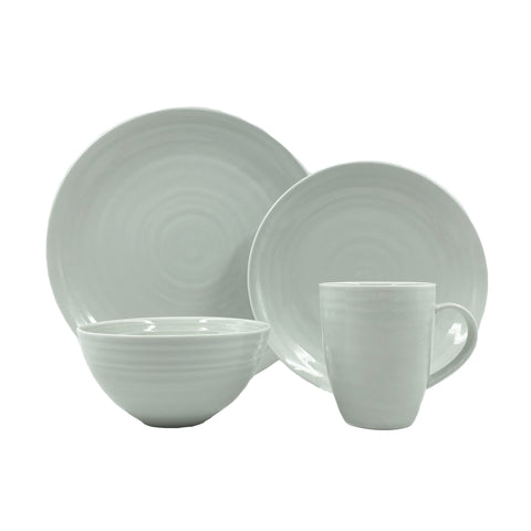 Daniel Smith Smoke Porcelain 4 Piece Dinnerware Set, Service For 1 Canvas Home canvas home, contemporary dinnerware, Daniel Smith, Daniel Smith Collection, dinner party, dinnerware, dinnerware sets, dish sets, family, Large, modern dinnerware, Place Setting, Plates, simple dinnerware, Smoke, tabletop, tableware