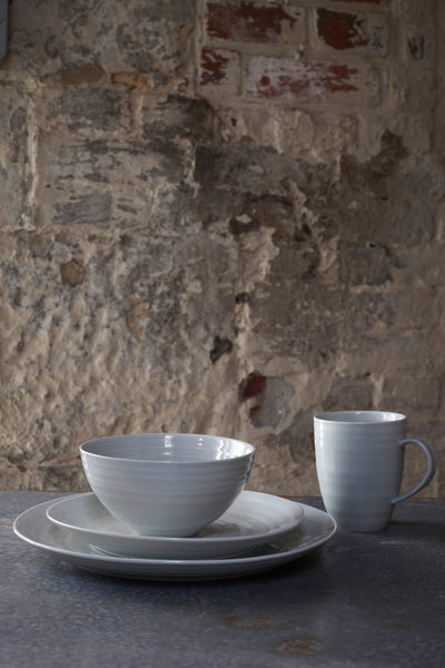 Daniel Smith Smoke Porcelain 4 Piece Dinnerware Set, Service For 1 Canvas Home canvas home, contemporary dinnerware, Daniel Smith, Daniel Smith Collection, dinner party, dinnerware, dinnerware sets, dish sets, family, Large, modern dinnerware, Place Setting, Plates, simple dinnerware, Smoke, tabletop, tableware