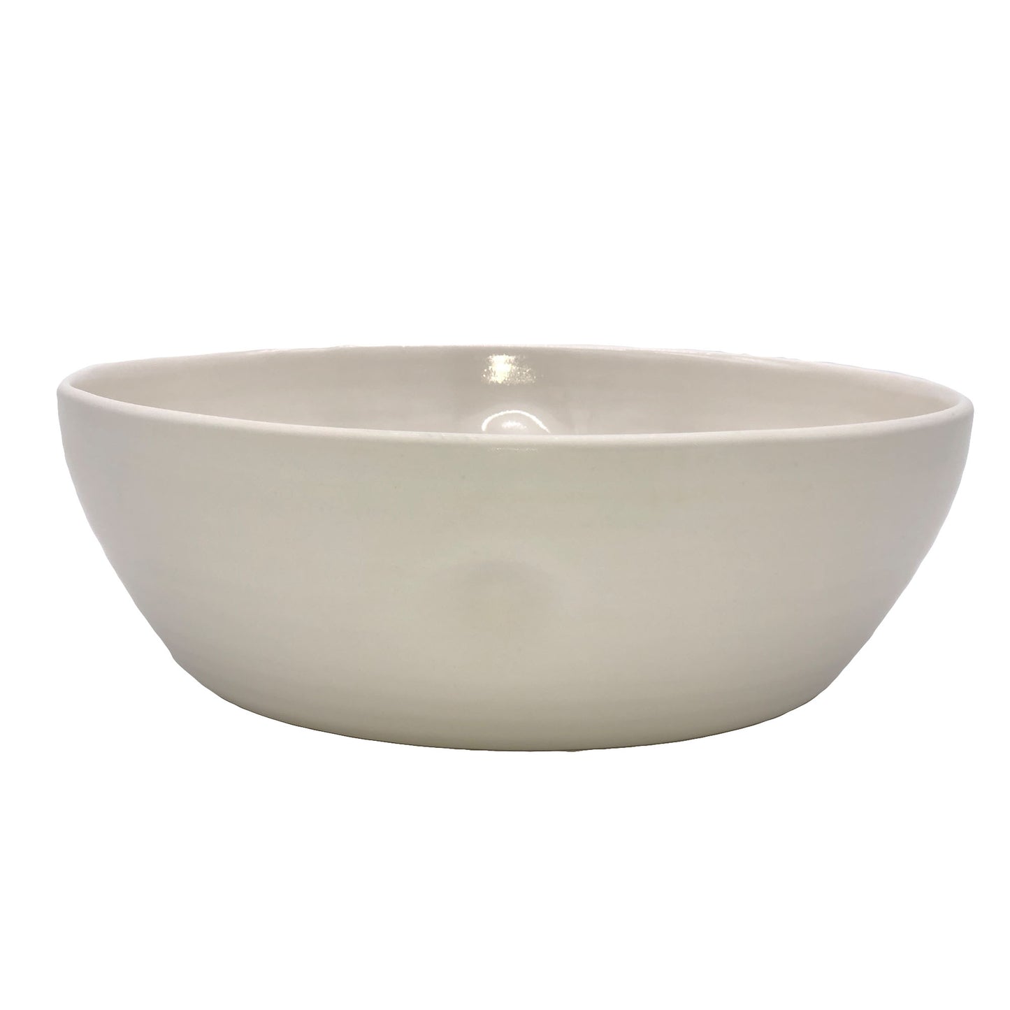 Pinch Large Salad Serving Bowl in White Canvas Home $30-$50, Bowls, canvas home, contemporary dinnerware, dinnerware, dinnerware sets, dish sets, handmade, Medium, mikasa dinnerware, new, Pinch, Serving Bowls, White