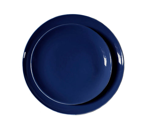 Shell Bisque Indigo Porcelain Salad Plate, Set of 4 Canvas Home Blue, Casual Dinnerware, Plates, Porcelain, Porcelain Dinnerware, Salad Plate, Set of 4, Shell Bisque, Shell Bisque Collection, Shell Bisque Indigo, Shell Bisque Salad Plate, Shell Bisque Salad Plate Set